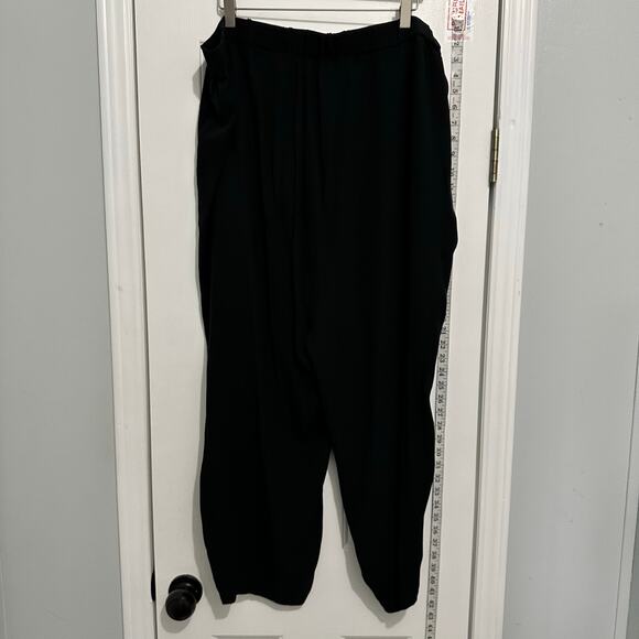 Eileen Fisher Georgette silk pull on pockets black pants plus 2x $268 - Picture 5 of 10